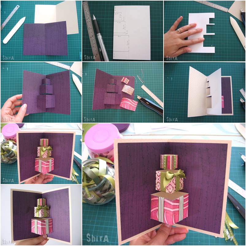 How to DIY 3D Gift Box Popup Card