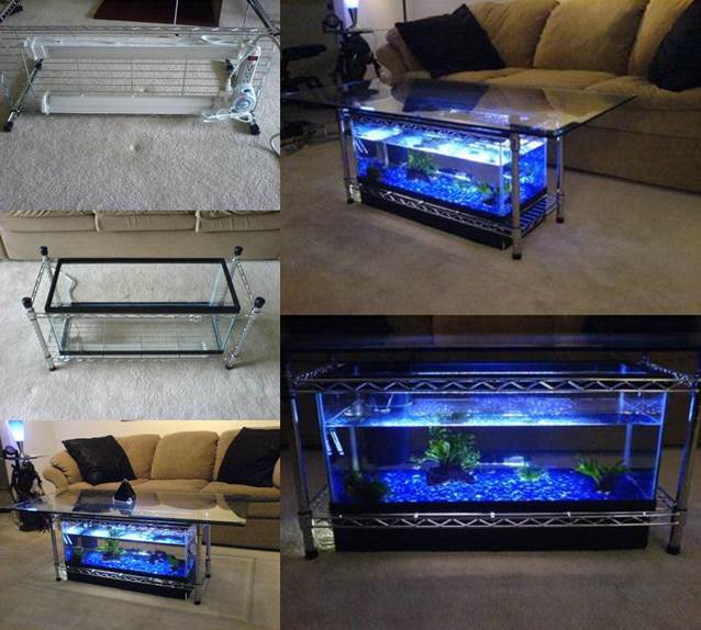 How to DIY Aquarium Coffee Table | iCreativeIdeas.com