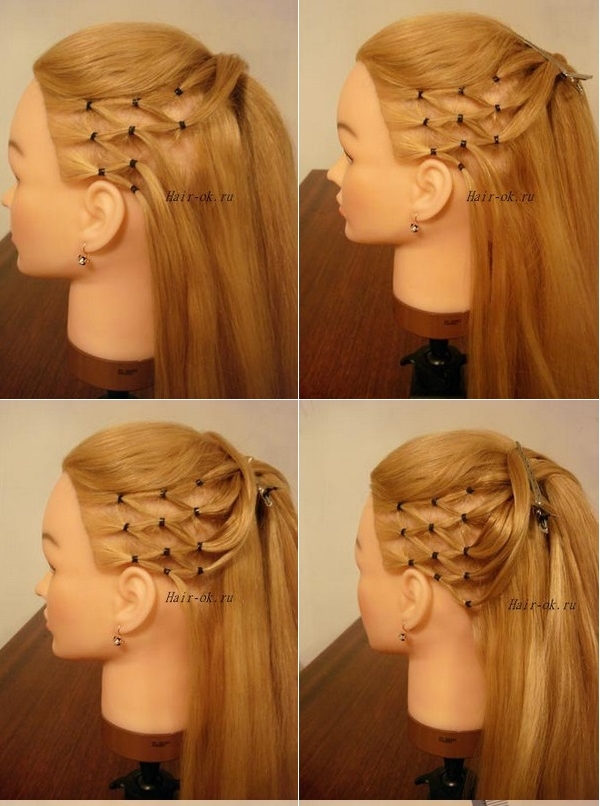 ponytail diy hairstyle side mesh icreativeideas