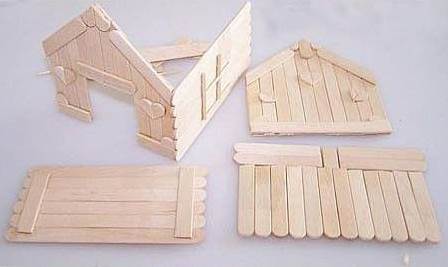 How to diy popsicle stick house 1