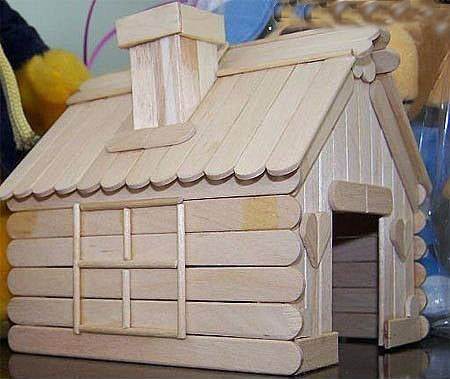 How to diy popsicle stick house 4