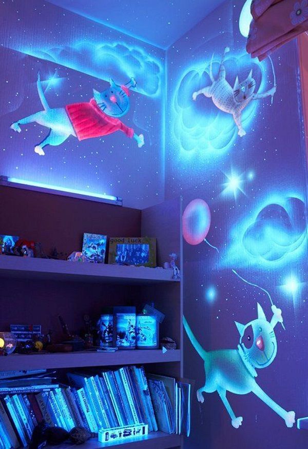 How to DIY Glow In The Dark Paint Wall Murals | iCreativeIdeas.com