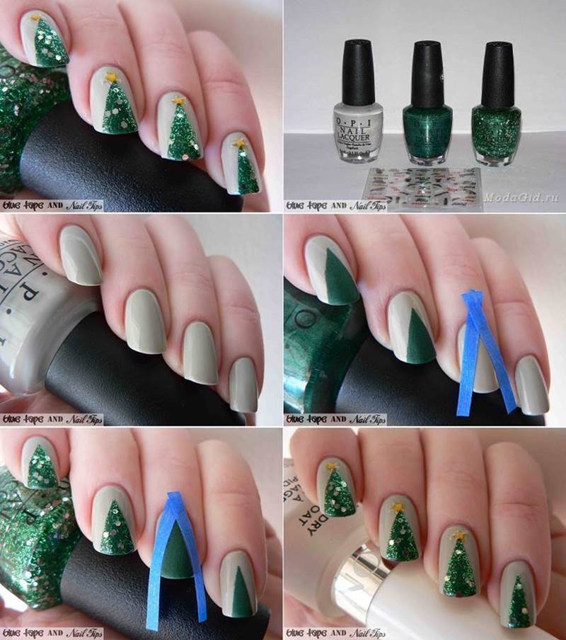 Creative Ideas DIY Cute Christmas Minion Nail Art