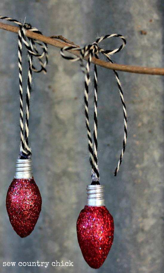 Creative Ideas - DIY Light Bulb Christmas Ornaments