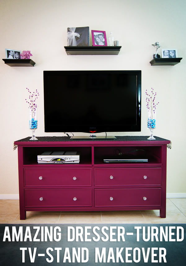 Repurpose Old Furniture --> Amazing Dresser-Turned-TV-Stand Makeover