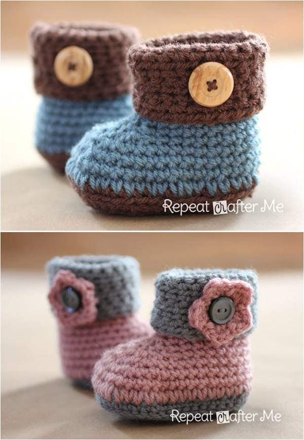 40+ Adorable and FREE Crochet Baby Booties Patterns | iCreativeIdeas.com