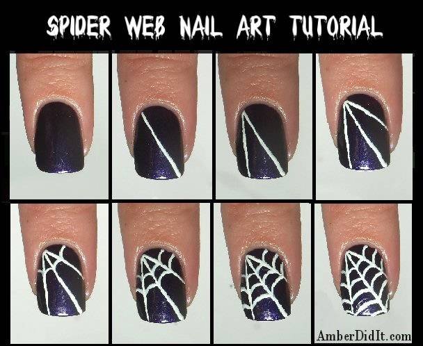 1. Spooky Spider Web Nails - wide 6
