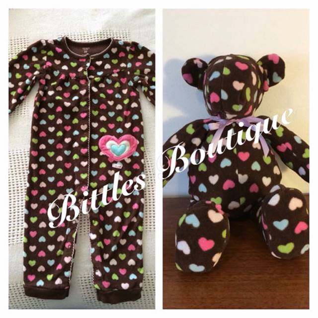make a onesie into a teddy bear