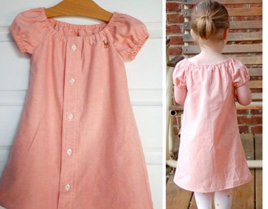15+ δημιουργικούς τρόπους μπορείτε να επαναπροσδιορίσετε αντρικά πουκάμισα Into φόρεμα μικρού κοριτσιού - Από Shirt μπαμπά σε ένα μικρό φόρεμα