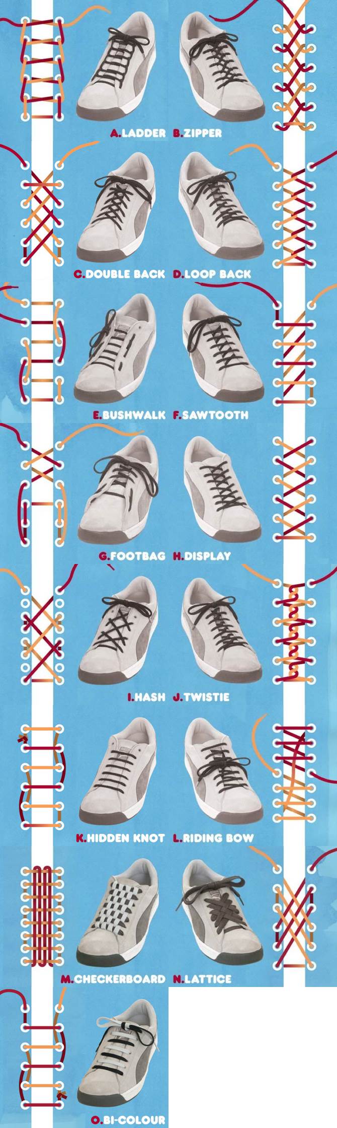 cool ways to tie shoes