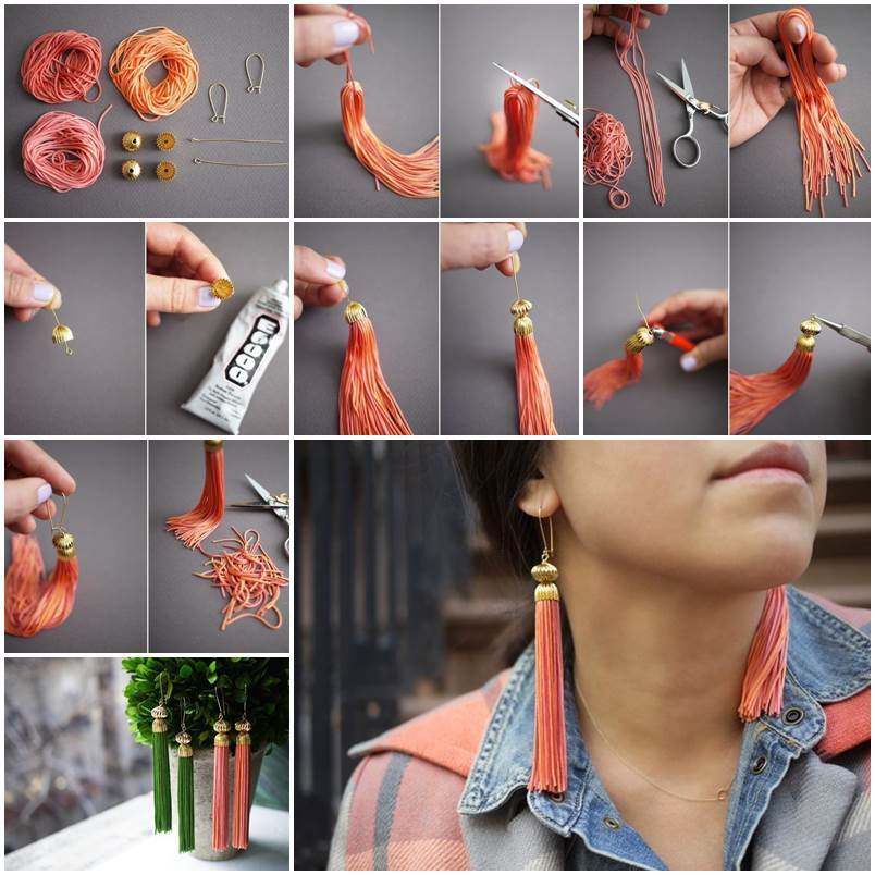 DIY Elegant Tassel Earrings