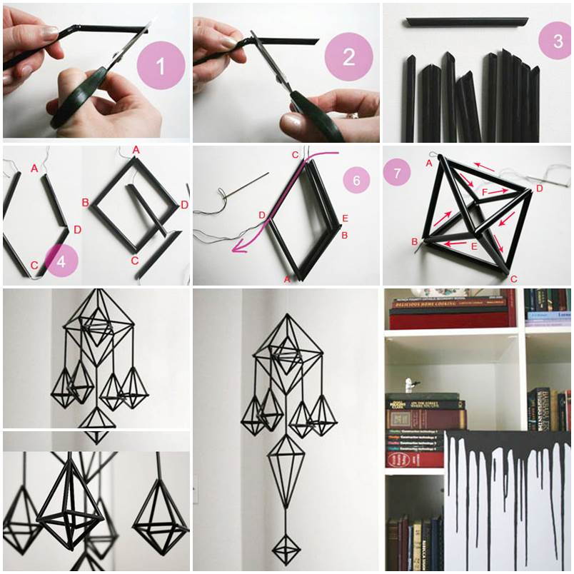  DIY  Unique Hanging  Decorations  from Straws