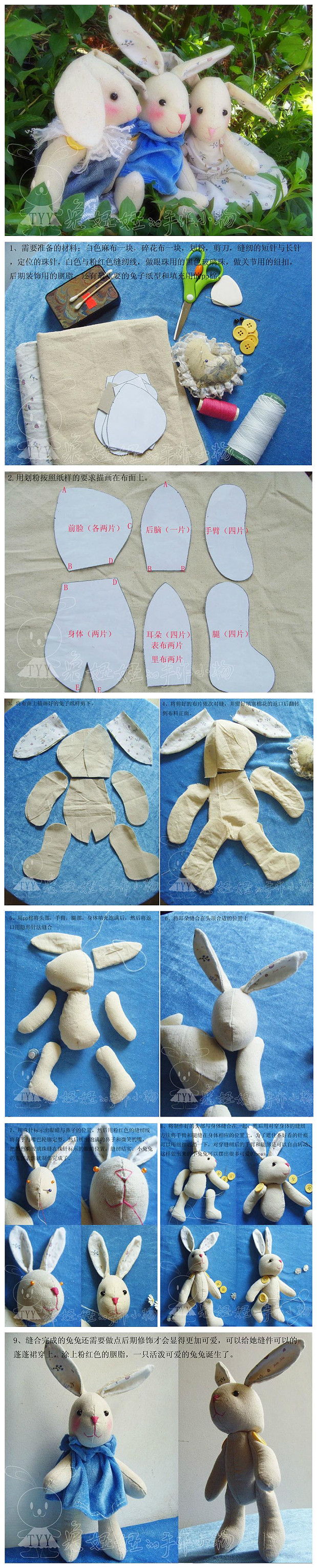 diy bunny doll