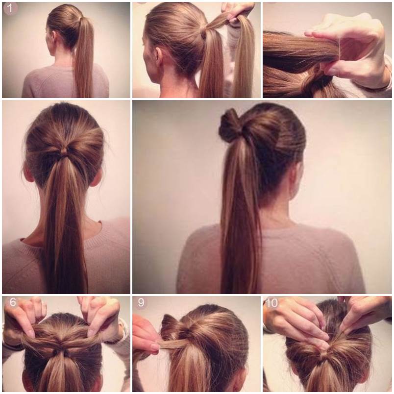 Diy Bow Ponytail Hairstyle