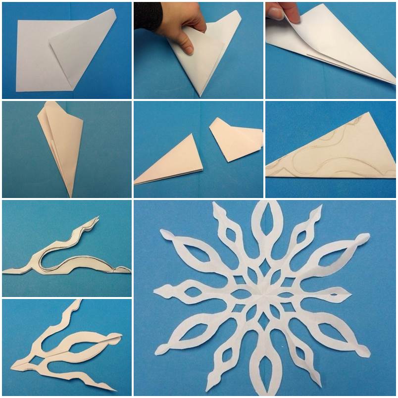 how to make a snowflake stencil out of paper