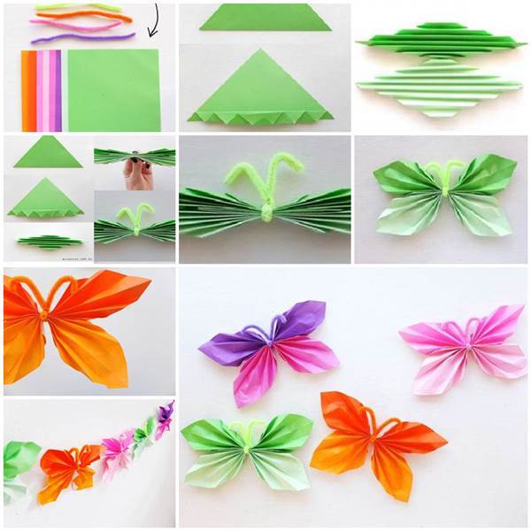 How To Make Butterfly With Chart Paper Step By Step