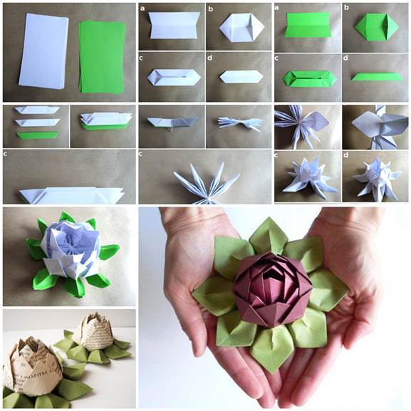 DIY Origami Lotus Flower