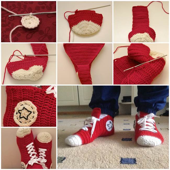 crochet converse sneakers