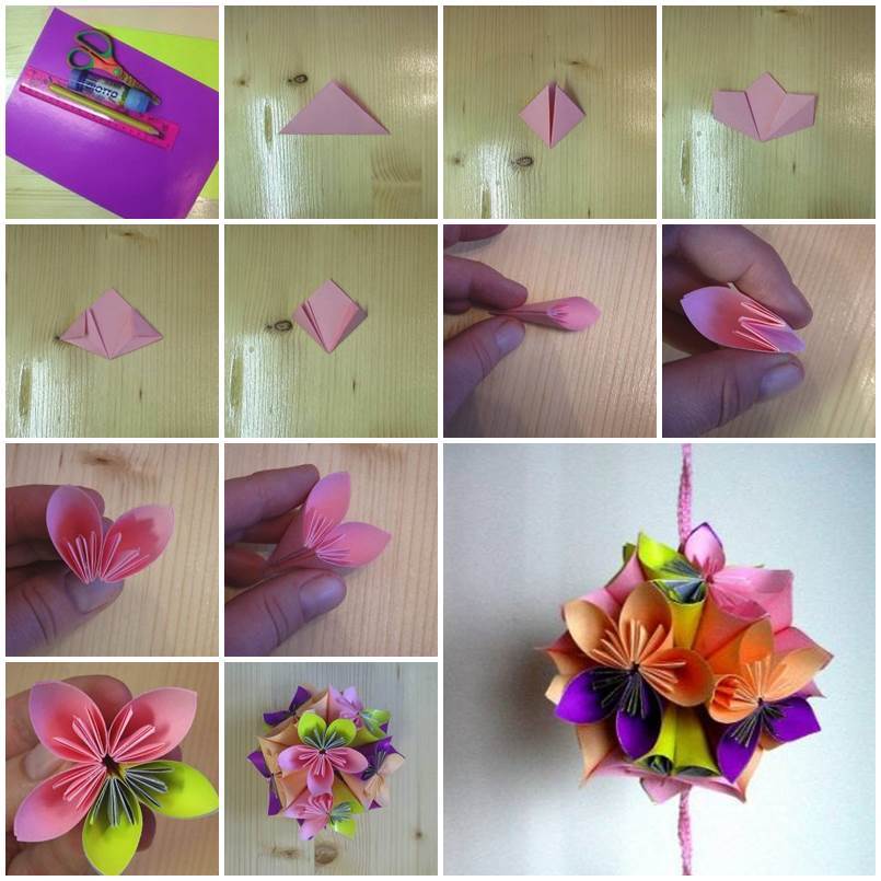 DIY Origami Paper Flower Ball