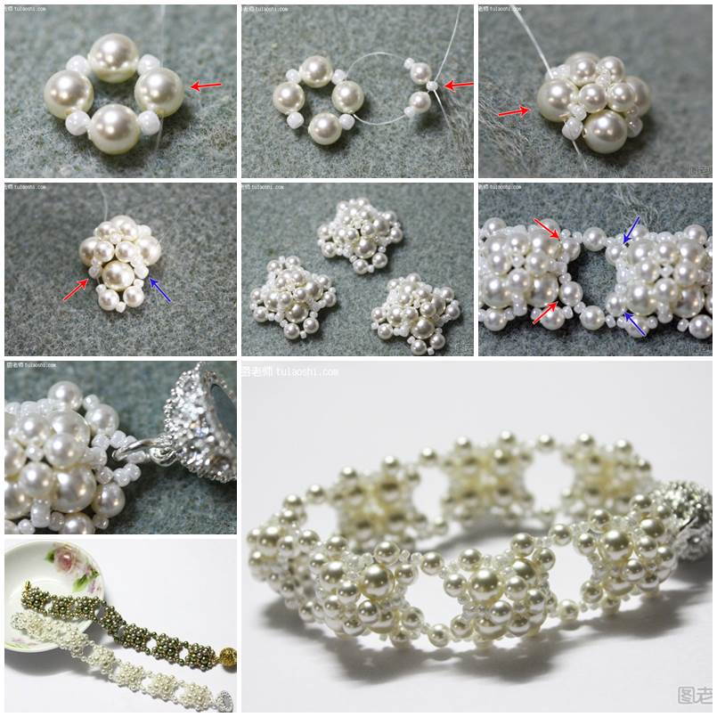 DIY Pearl Beaded Bracelet