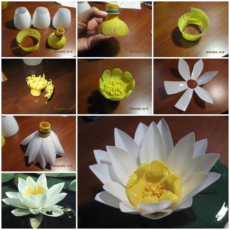 DIY Plastic Bottle Water Lily