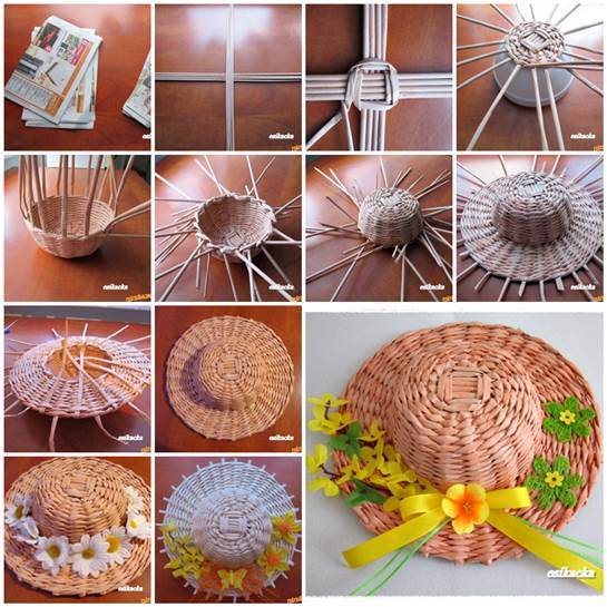 Diy Woven Paper Decorative Hat