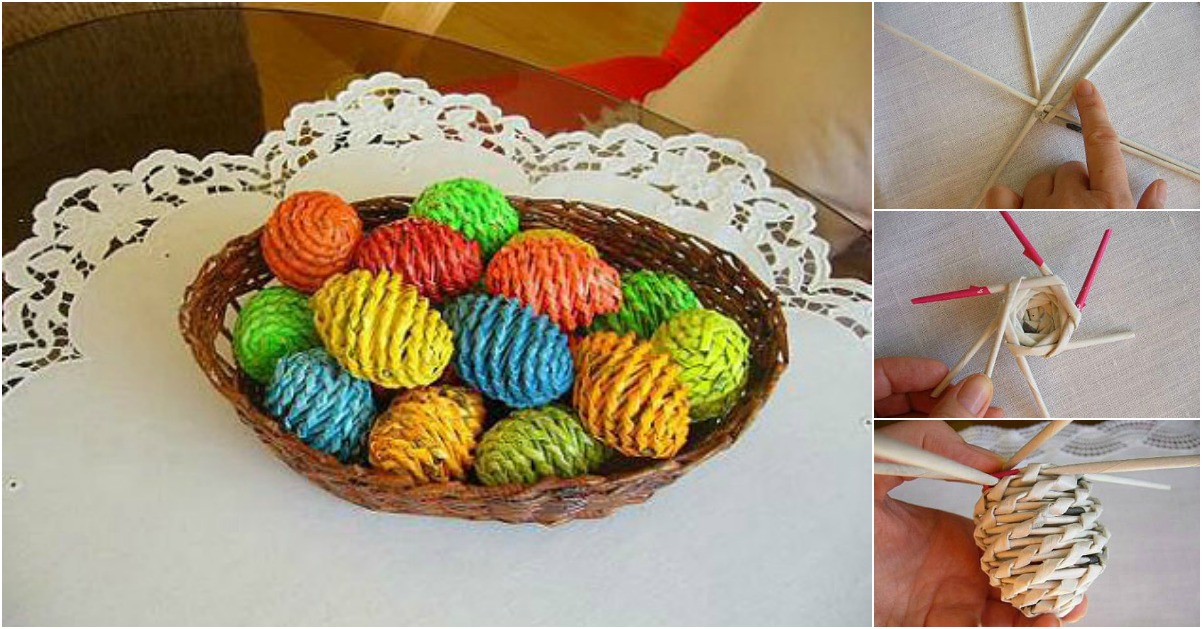 DIY Woven Paper Easter Eggs