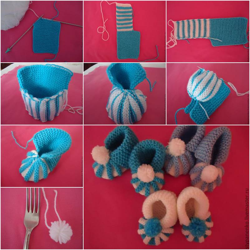 baby pom pom booties