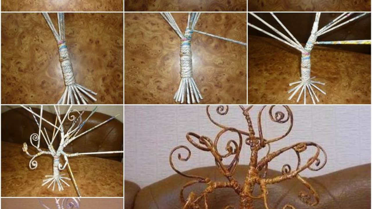 How To Diy Decorative Tree From Old Newspaper