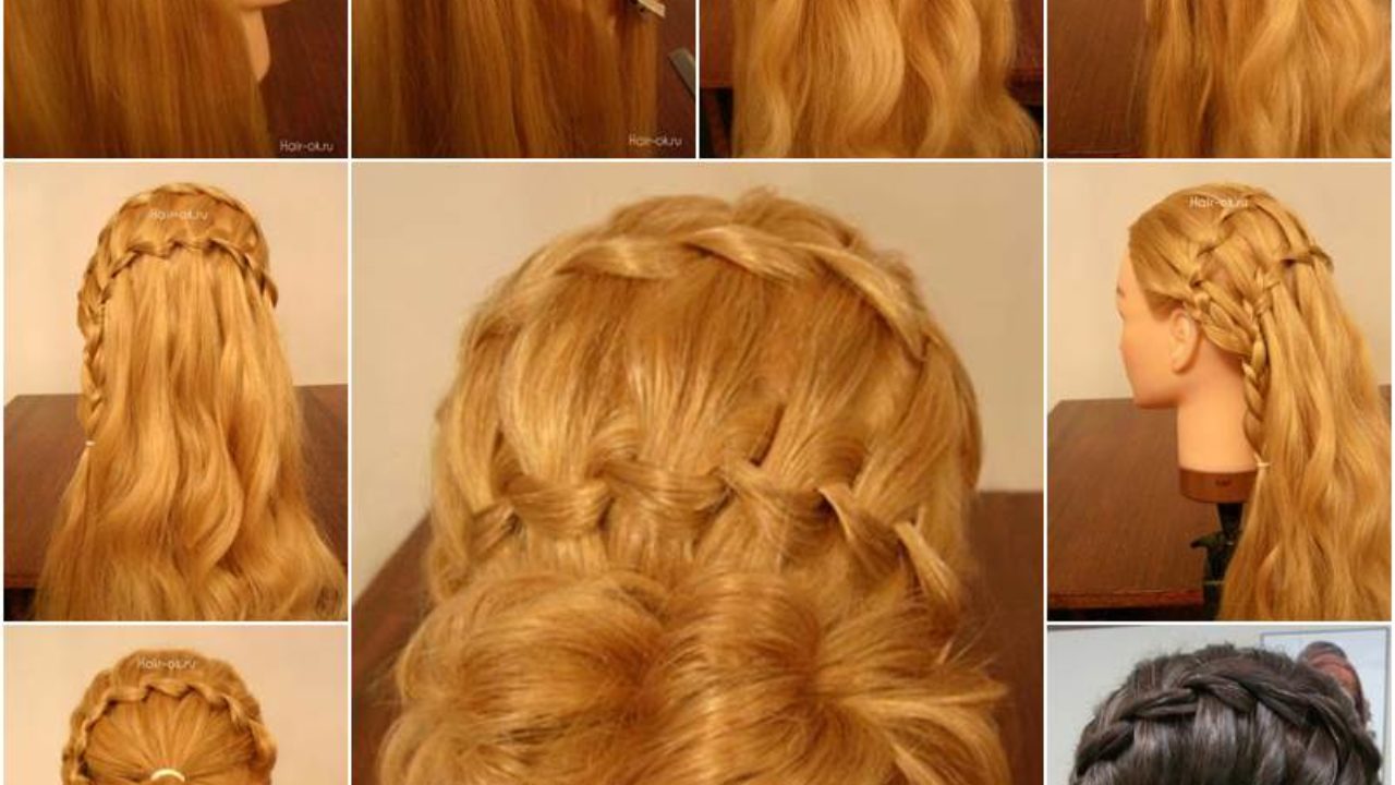 How To Diy Double Waterfall Braided Bun Hairstyle