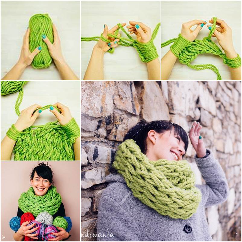 Easy finger knitting for beginners