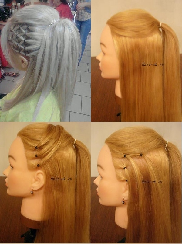 How to DIY High Ponytail with Side Mesh Hairstyle