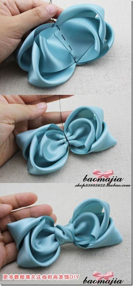 How to DIY Satin Ribbon Bow Hair Accessory