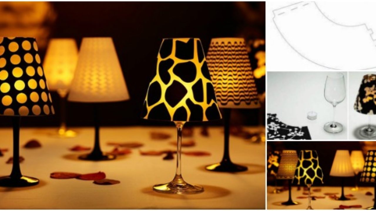 How To Diy Wine Glass Candle Lampshades, Glass Table Lamp Shades Only