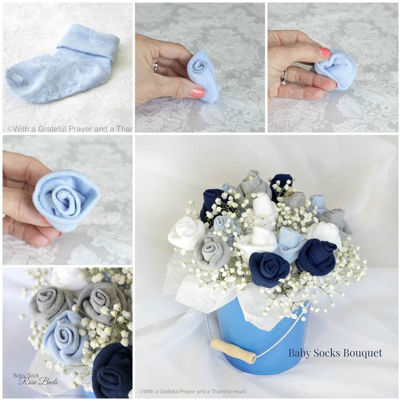 How To Make Baby Socks Rose Bouquet