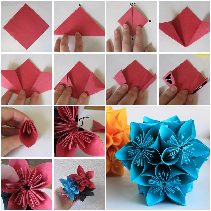 How to Make Beautiful Origami Kusudama Flowers