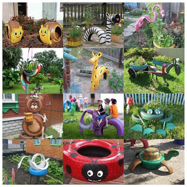 Creative Ideas - DIY Lovely Frog Garden Decor from Old Tires
