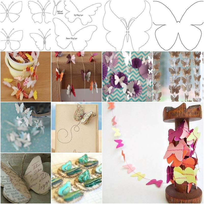 Decoration Ideas Hand Made DIY Beautiful Butterfly Decoration from Templates Decoration Ideas Hand Made DIY Beautiful Butterfly Decoration from Templates