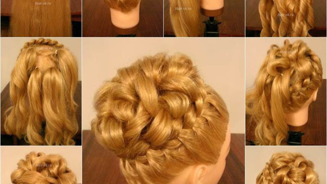 How To Diy Elegant Hairstyle With Braids And Curls