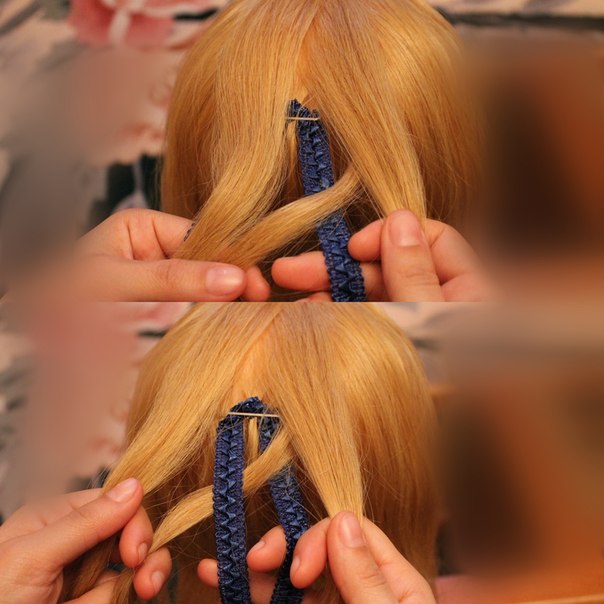 How to DIY Checkerboard Braid Hairstyle with Ribbon