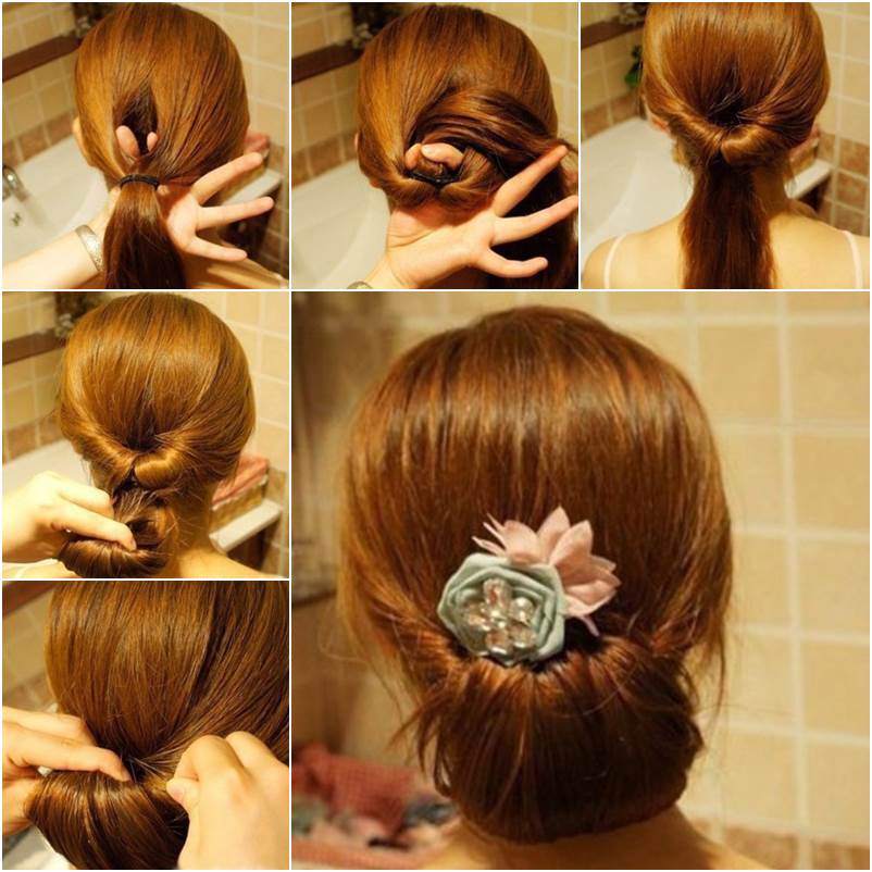 How to DIY Easy Twisted Hair Bun Hairstyle