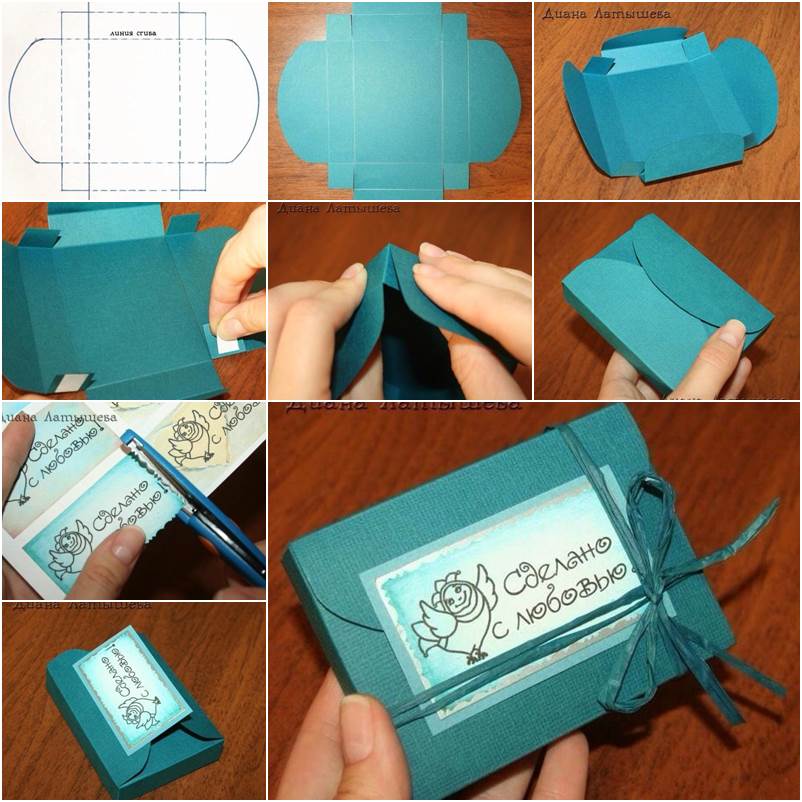 decoupage small a box DIY How Paper Gift Box to Star Simple 3D Cute