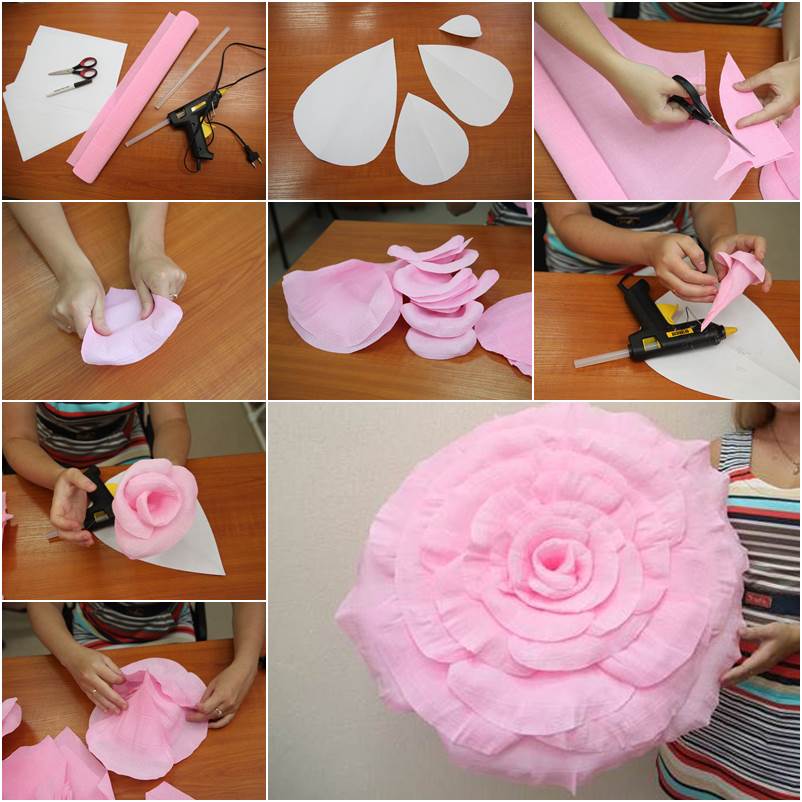 Image result for Step by Step Giant Paper flowers