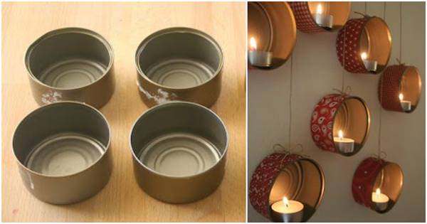 How to DIY Hanging Tin Can Candle Holder