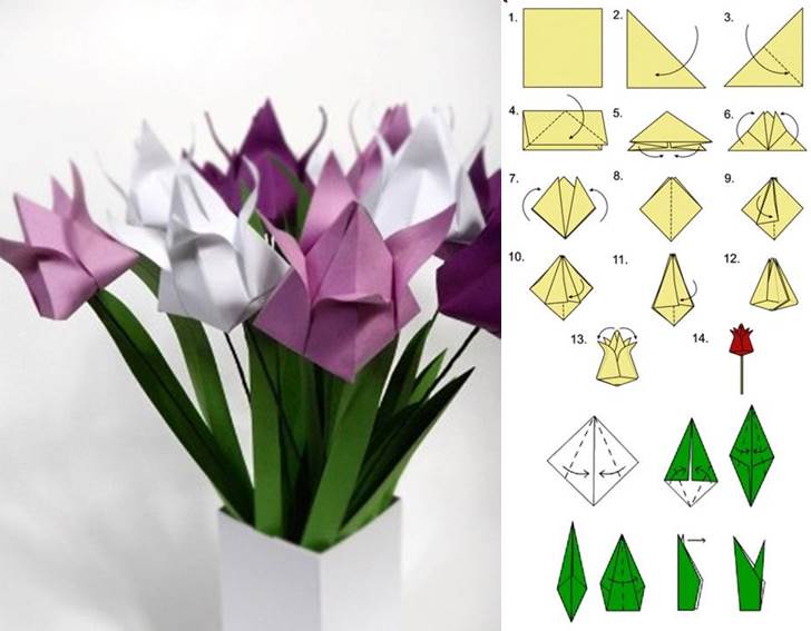 How to DIY Origami Tulip
