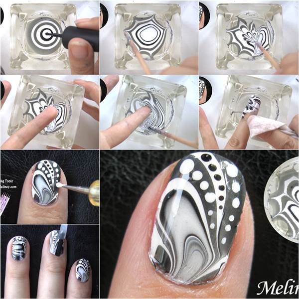 How To Make Amazing Water Marble Nail Art Diy Tutorial