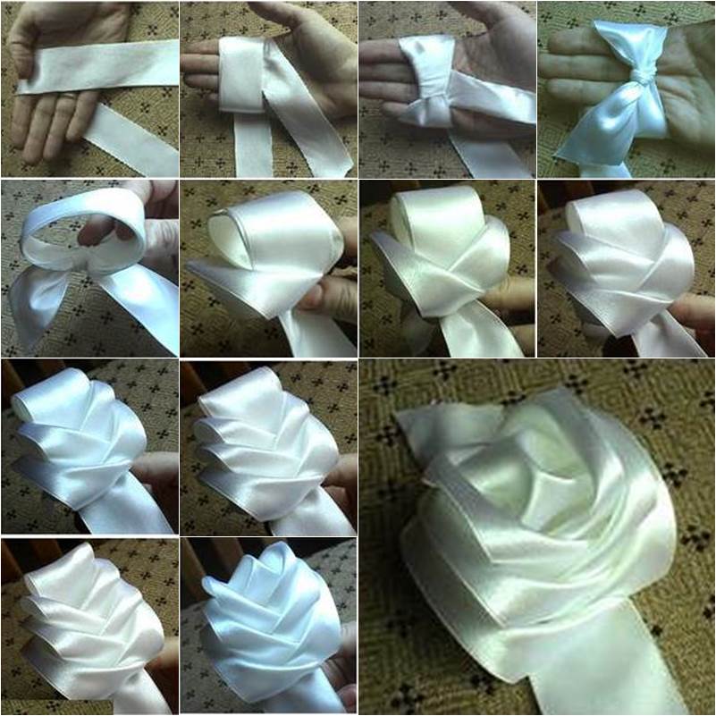 How To Make Diy Satin Ribbon Rose Without Needle And Thread - Diy Satin Roses