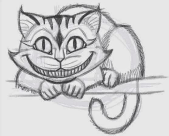 How to Draw the Cheshire Cat Easily