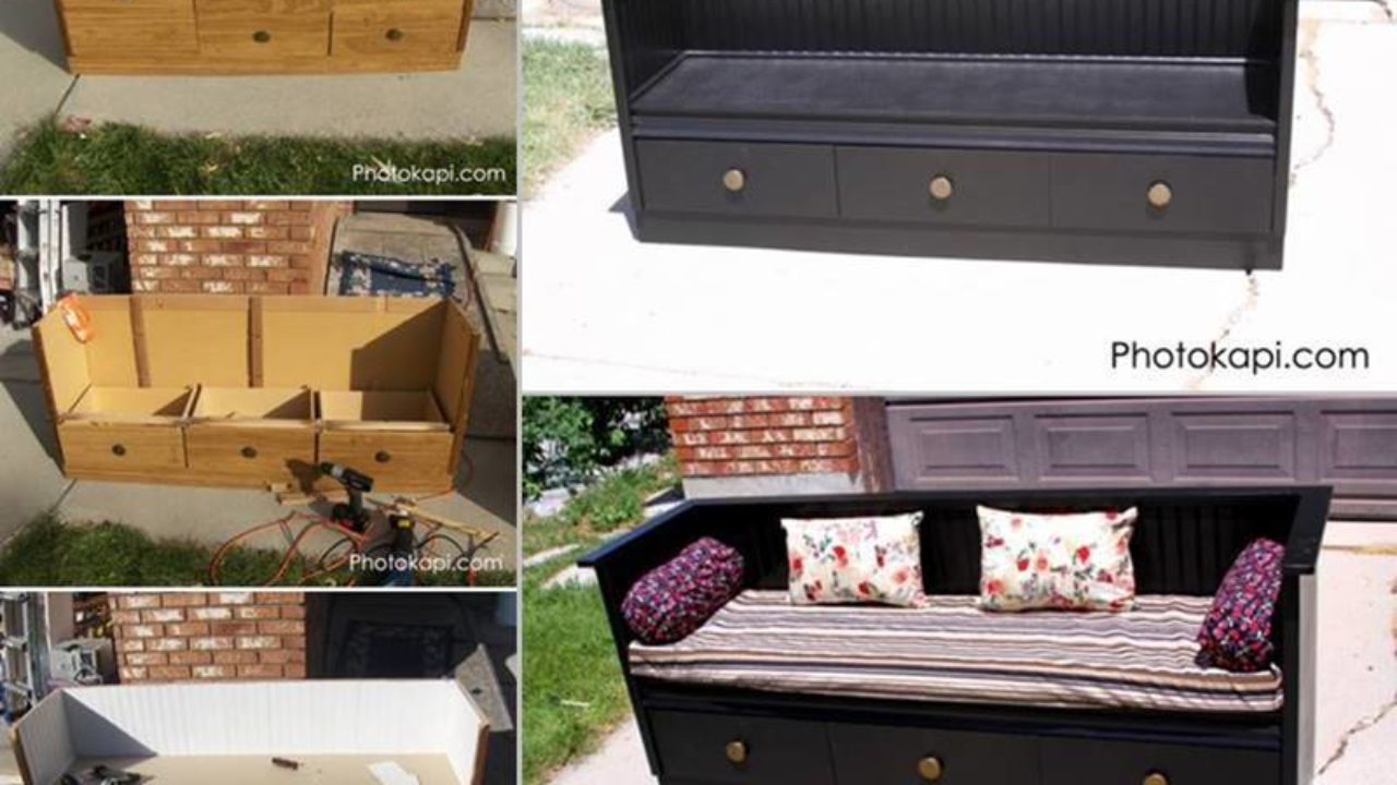 How To Diy Repurpose An Old Dresser Into A Bench