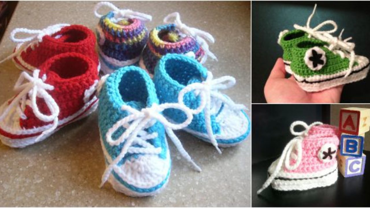 crochet converse baby shoes